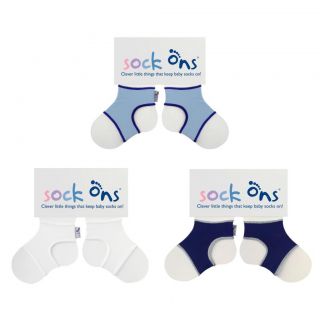 Sock Ons Boys Classic Large (6 12 Month) Sock Accessories (pack Of 3) (LargeAge 6 12 MonthsBreathableInstruction for use Place the Sock Ons over babys socks to ensuring a snug fit, remove Sock Ons when leaving baby for sleep or napIncludes Three (3) pa