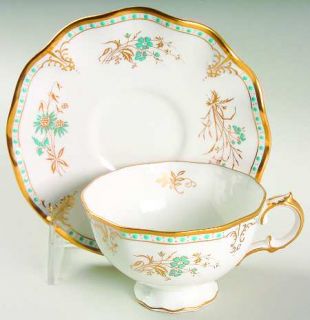 Royal Crown Derby Normandie Footed Cup & Saucer Set, Fine China Dinnerware   A11