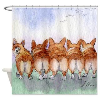  Five Corgi butts Shower Curtain  Use code FREECART at Checkout