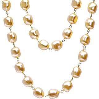 dom by dominique cohen Creme Pearlescent Beaded Long Necklace, Womens