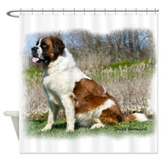  Saint Bernard, dog pet, portrait Shower Curtain  Use code FREECART at Checkout