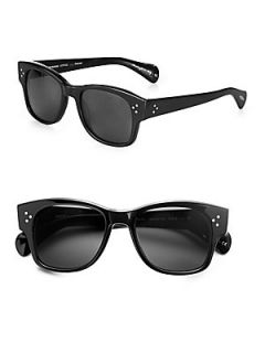Oliver Peoples Jannsson Square Acetate Sunglasses/Black   Black