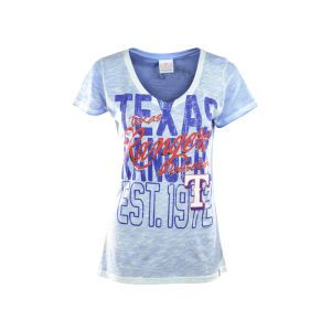 Texas Rangers 5th & Ocean MLB Womens Double Dye Slub T Shirt
