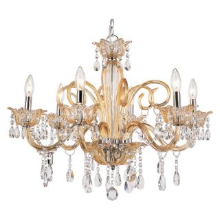Trans Globe HG 6 CHMP Chandelier   Champagne   27.5W in. Multicolor   HG 6 CHMP