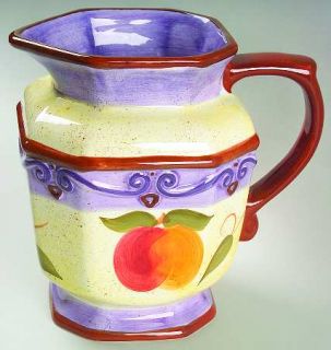 Tabletops Unlimited Medici  64 Oz Pitcher, Fine China Dinnerware   Fruit,Differe