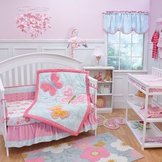 Nurture Imaginations Wings 3 piece Crib Bedding Set (PinkCare instructions Machine washableMaterialsCrib sheet 100 percent cottonComforter Poly cotton blendDust ruffle Poly cotton blendDimensionsComforter 44 inches x 35 inchesDust ruffle 14 inches