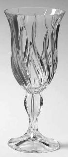 Oneida Afterglow Wine Glass   Swirl Cut Bowl,     Vertical Cut Stem