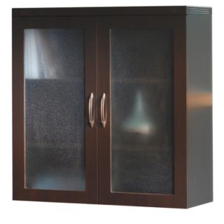 Mayline Aberdeen Glass Display Cabinet AGDCL Finish Mocha
