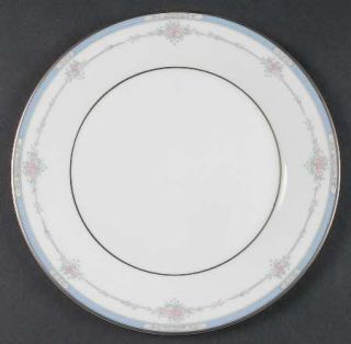 Royal Doulton Suzanne Salad Plate, Fine China Dinnerware   Bone, Blue Band     F