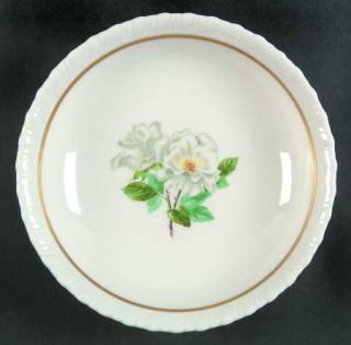 Hanover Silver Rose Fruit/Dessert (Sauce) Bowl, Fine China Dinnerware   White Ro