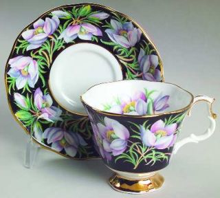 Royal Albert Provincial Flowers Footed Cup & Saucer Set, Fine China Dinnerware  