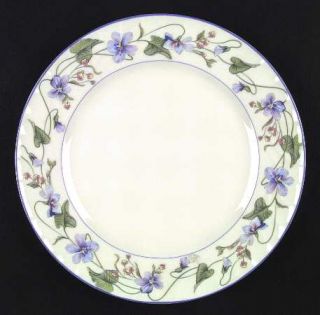 Gorham Sweet Violet Dinner Plate, Fine China Dinnerware   Violets On Green Vine,