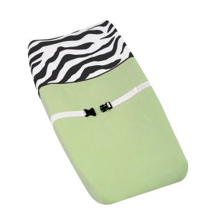 Sweet Jojo Designs Lime Funky Zebra Changing Pad Cover (100 percent cottonDimensions 31 inches high x 17 inches wideCare instructions Machine washable)