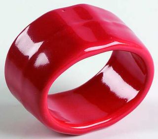 Kennex Group (China) Maison Red Napkin Ring, Fine China Dinnerware   All Red,Und