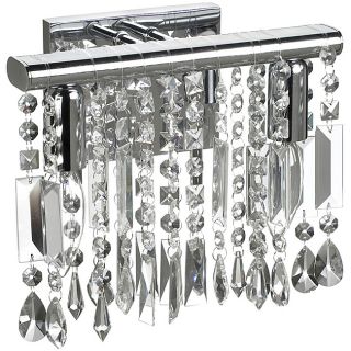2 Light Chrome Crystal Wall Sconce Vanity Fixture 10