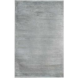 Hand woven Grey Wool And Art Silk Area Rug (5 X 8)