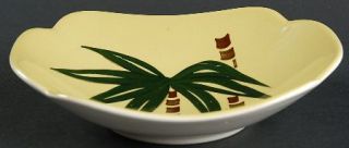 Continental Kilns Tahiti Coupe Soup Bowl, Fine China Dinnerware   Greenish/Yello