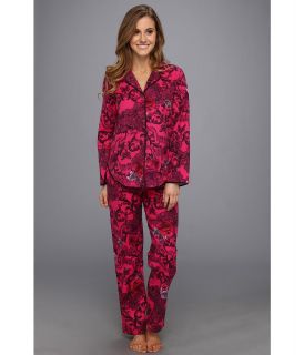 Betsey Johnson Flannel PJ 739682 Womens Pajama Sets (Red)
