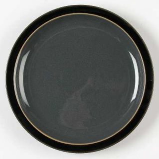 Denby Langley Duets Gray And Black Dinner Plate, Fine China Dinnerware   Black R