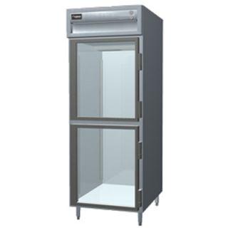 Delfield Reach In Refrigerator w/ Glass Half Doors, Stainless, 18.25 cu ft, Export
