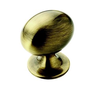 Amerock Oversized Oval Elegant Brass Cabinet Knob (pack Of 5) (Die cast solid zinc alloy.Hardware finish BrassIncludes installation screwsMeasures 1 3/8 inches wide x 1 inch deep with 1 3/8 inch projectionModel number BP53018EB)