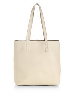 Kate Spade New York Vertical Leather Tote   Ostrich Egg