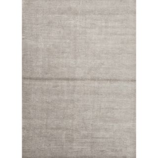 Hand loomed Solid Classic Gray Wool/silk Rug (36 X 56)