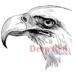 Deep Red Cling Stamp  Bald Eagle
