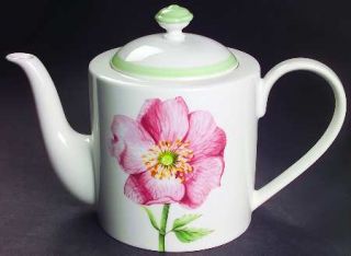 Villeroy & Boch Flora Tea/Coffee Pot & Lid, Fine China Dinnerware   Multi Flower