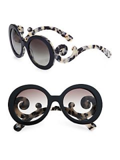 Prada Baroque Round Sunglasses   Whitehavana
