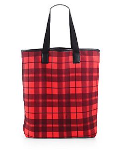 Marc by Marc Jacobs Plaid Shopping Tote   Corvette Red