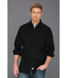 Carhartt Twill L/S Work Shirt   Tall Mens Clothing (Black)