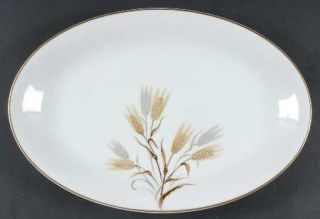 Noritake Wheaton 16 Oval Serving Platter, Fine China Dinnerware   Gold & Silver