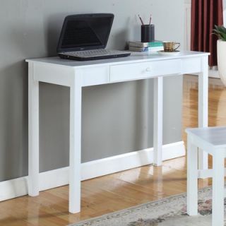 InRoom Designs Writing Desk HO270W / HO280BL Finish White
