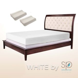 White By Sarah Peyton 10 inch Traditional Plush Support Twin size Memory Foam Mattress And Pillow Set