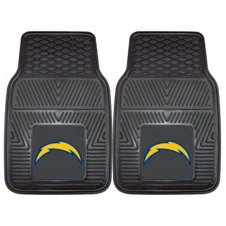 Fanmats San Diego Chargers 2 piece Vinyl Car Mats (100 percent vinylDimensions 27 inches high x 18 inches wideType of car Universal)