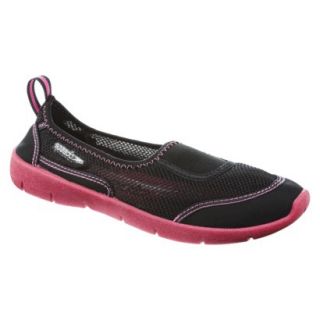 Speedo Womens AquaSkimmer Water Shoes Black & Pink   Large