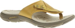 Womens Merrell Grace Lavish Flip   Spruce Yellow Thong Sandals