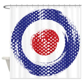  Retro look Mod target art Shower Curtain  Use code FREECART at Checkout
