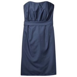 TEVOLIO Womens Taffeta Strapless Dress   Academy Blue   14