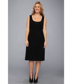 Karen Kane Plus Size Sleeveless Embellished Dress Womens Dress (Black)