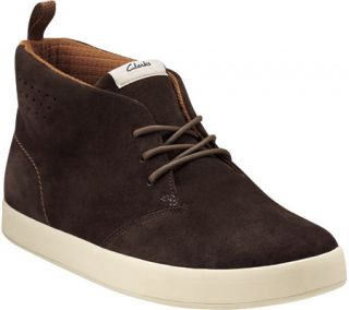 Mens Clarks Tanner Mid   Brown Suede Lace Up Shoes