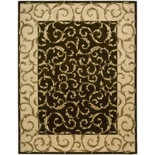 Nourison Hand tufted Versailles Palace Floral Brown Rug (7 6 X 9 6)