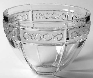 Waterford Arabesque Round Bowl   Marquis,Clear,Frosted Band W/Scrolls