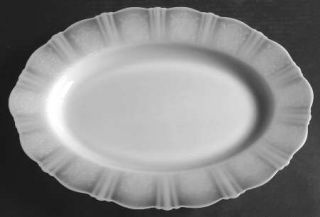 MacBeth Evans American Sweetheart Monax (White) Oval Platter   Monax (White), De