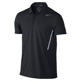 Nike Dri FIT UV Mens Tennis Polo   Black