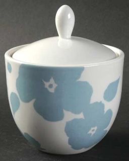 Lenox China Floral Silhouette Blue Bell Sugar Bowl & Lid, Fine China Dinnerware