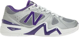 Womens New Balance WC1296   Silver/Purple Tennis Shoes