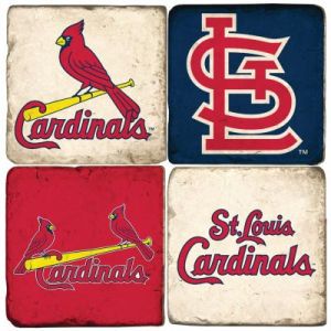 St. Louis Cardinals Italian Marble Coasters 4 Pack