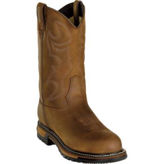 Rocky 11in. Branson Waterproof Western Boot   Steel Toe, Brown, Size 7 Wide,